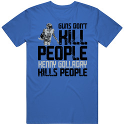 Guns Dont Kill Kenny Golladay Kills People Detroit Football Mens Soft Cotton Tee T Shirt