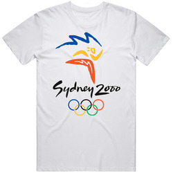 Sydney Summer 2000 Olypics Retro Logo World Olympiad Mens Soft Cotton Tee T Shirt