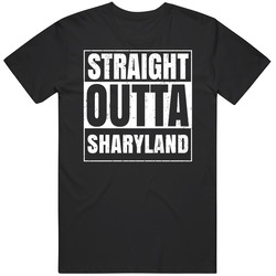 Straight Outta Sharyland High School Funny Graduation Parody Mens Soft Cotton Tee T Shirt
