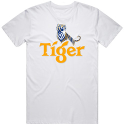 Tiger Beer Cool Brewery Alcohol Logo Mens Soft Cotton Tee T Shirt