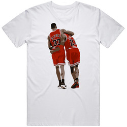 Jordan Pippen Flu Game Chicago Basketball Legends Champions Fan Mens Soft Cotton Tee T Shirt