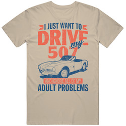 1956 Bmw 507 Just Drive And Ignore My Adult Problems Car Worn Look Mens Soft Cotton Tee T Shirt