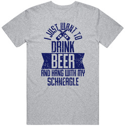 Schneagle I Just Want To Drink Beer With My Dog Pet Lover Men's Mens Soft Cotton Tee T Shirt