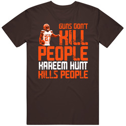 Guns Dont Kill Kareem Hunt Kills People Cleveland Football Mens Soft Cotton Tee T Shirt
