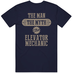Elevator Mechanic The Man Myth Legend Job Occupation Parody Mens Soft Cotton Tee T Shirt