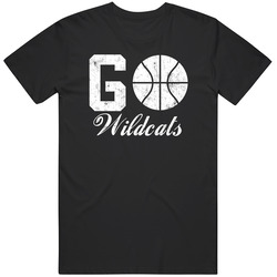 Wildcats Go School Basketball Team Supporter Mens Soft Cotton Tee T Shirt