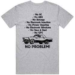 1955 Ford Thunder Bird No Problem Vintage Car Mens Soft Cotton Tee T Shirt