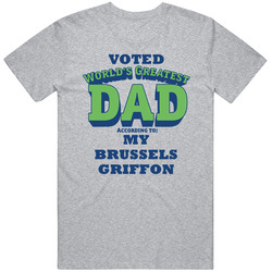 World's Greatest Brussels Griffon Dad Dog Mens Soft Cotton Tee T Shirt