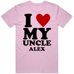 I Love My Uncle Alex Kids Mens Soft Cotton Tee T Shirt