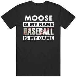 Moose Is My Name Baseball My Game Cool Sports Mens Soft Cotton Tee T Shirt
