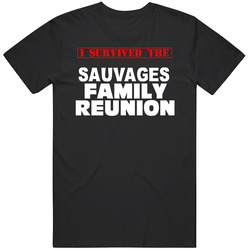I Survived The Sauvages Family Reunion Last Name Mens Soft Cotton Tee T Shirt