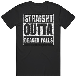 Straight Outta Beaver Falls Distressed Look City Grunge Cool Mens Soft Cotton Tee T Shirt