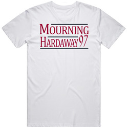 Alonzo Mourning Tim Hardaway 1997 Miami Basketball Sports Fan Mens Soft Cotton Tee T Shirt