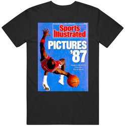Michael Jordan Sports Illustrated December 1987 Basketball Mens Soft Cotton Tee T Shirt