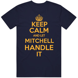 Donovan Mitchell Keep Calm Let Him Handle It Utah Basketball Team Fan Sports Mens Soft Cotton Tee T Shirt