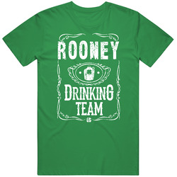 Rooney Irish Drinking Team Whiskey Beer Custom Name St Patricks Day Mens Soft Cotton Tee T Shirt