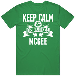 Keep Calm And Drink Like A Mcgee St. Patricks Day Last Name Mens Soft Cotton Tee T Shirt