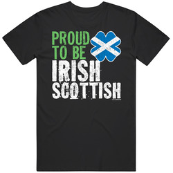 Proud To Be Irish Scottish Worn Look Mens Soft Cotton Tee T Shirt
