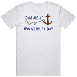 Uss Shipley Bay 16114 Anchor Navy Ship Mens Soft Cotton Tee T Shirt