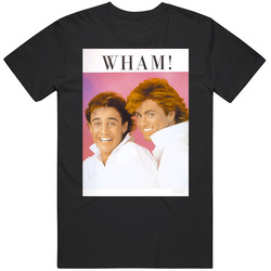 Wham 80s English Pop Music Duo Mens Soft Cotton Tee T Shirt