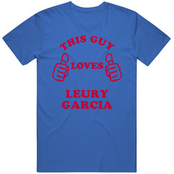 Leury Garcia This Guy Loves Baseball Texas Sports Mens Soft Cotton Tee T Shirt
