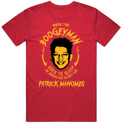 Boogeyman Checks For Patrick Mahomes Kansas City Football Mens Soft Cotton Tee T Shirt
