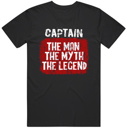Captain The Man The Myth The Legend Mens Soft Cotton Tee T Shirt