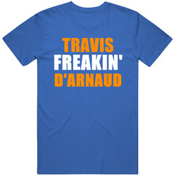 Travis D'arnaud New York Brooklyn Baseball Sports Freakin Mens Soft Cotton Tee T Shirt