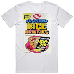 Frosted Rice Krinkles Box Greatest Cereal Of All Time Breakfast Fan Foodie Mens Soft Cotton Tee T Shirt