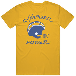 San Diego Chargers Charger Power Football Nfl Vintage Look Retro Fan Mens Soft Cotton Tee T Shirt