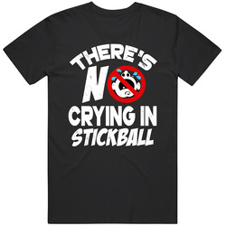 There's No Crying In Stickball Funny Unisex Mens Soft Cotton Tee T Shirt