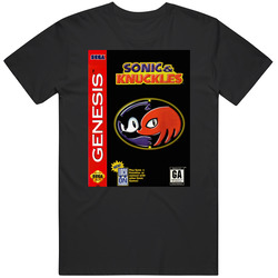 Sonic And Knucklers Sega Genesis Fan Cover Mens Soft Cotton Tee T Shirt