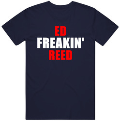 Ed Reed Freakin Houston Football Texas Sports Mens Soft Cotton Tee T Shirt