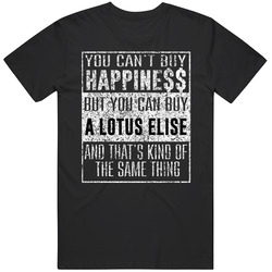 You Can't Buy Happiness Lotus Elise Car Distressed Cool Mens Soft Cotton Tee T Shirt