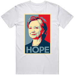 Obama Hope Poster Style Hillary Clinton Mens Soft Cotton Tee T Shirt