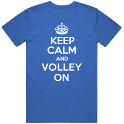 Keep Calm And Volley On Sport Mens Soft Cotton Tee T Shirt