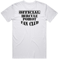 Hercule Poirot Fan Club Favorite Character Novel Book Mens Soft Cotton Tee T Shirt