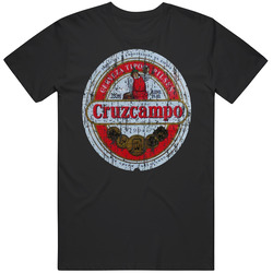 Cruzcampo Pilsener Spanish Cool Beer Drink Worn Look Vintage Cotton Tee Classic Mens Soft Cotton Tee T Shirt