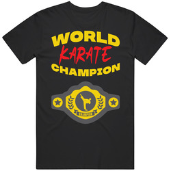 Karate World Champion Belt Funny Sports Hobby Mens Soft Cotton Tee T Shirt