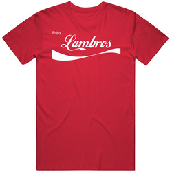 Lambros Enjoy Cola Parody Custom Name Mens Soft Cotton Tee T Shirt