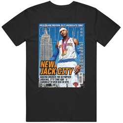 Slam Magazine Issue 162 Carmelo Anthony Popular Basketball Magazine Grunge Look Mens Soft Cotton Tee T Shirt