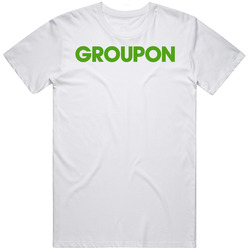 Groupon Inc Nasdaq Company Logo Employee Fan Mens Soft Cotton Tee T Shirt