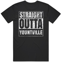 Straight Outta Yountville Distressed Look City Grunge Cool Mens Soft Cotton Tee T Shirt