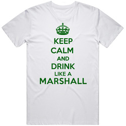 Keep Calm And Drink Like A Marshall Last Name Mens Soft Cotton Tee T Shirt
