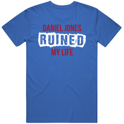 Daniel Jones Ruined My Life New York G Football Fan Mens Soft Cotton Tee T Shirt