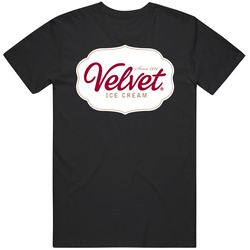 Velvet Ice Cream Snack Food Logo Mens Soft Cotton Tee T Shirt