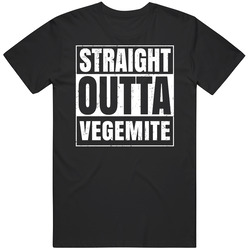 Straight Outta Vegemite Funny Favorite Snack Food Compton Parody Mens Soft Cotton Tee T Shirt
