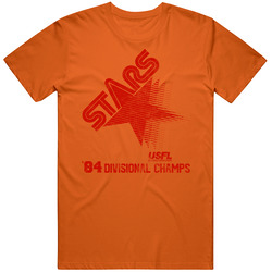 Baltimore Stars 84 Divisional Champs Usfl Retro Worn Look Mens Soft Cotton Tee T Shirt
