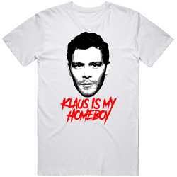 Klaus Is My Homeboy Vampire Diaries Villain Mens Soft Cotton Tee T Shirt