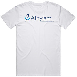 Alnylam Pharmaceuticals Nasdaq Company Logo Employee Fan Mens Soft Cotton Tee T Shirt